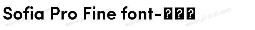 Sofia Pro Fine font字体转换